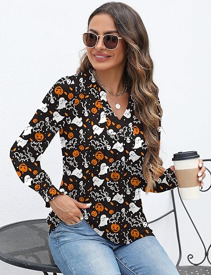 Luxe-Fit Sculpted V-Neck Print Top