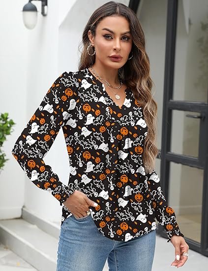 Luxe-Fit Sculpted V-Neck Print Top