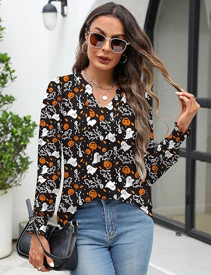 Luxe-Fit Sculpted V-Neck Print Top